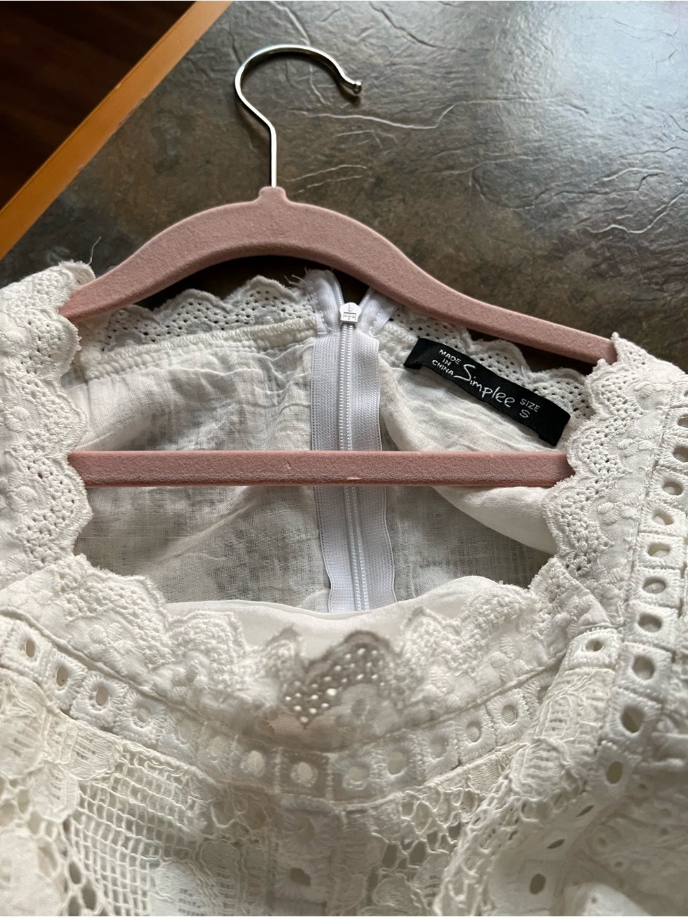 Simple White Lace Ruffled Kids Dress - Picture 10 of 10